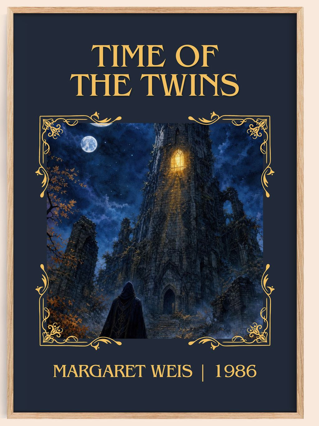 Time of the Twins Classic Book Art Print by Margaret Weis – book poster