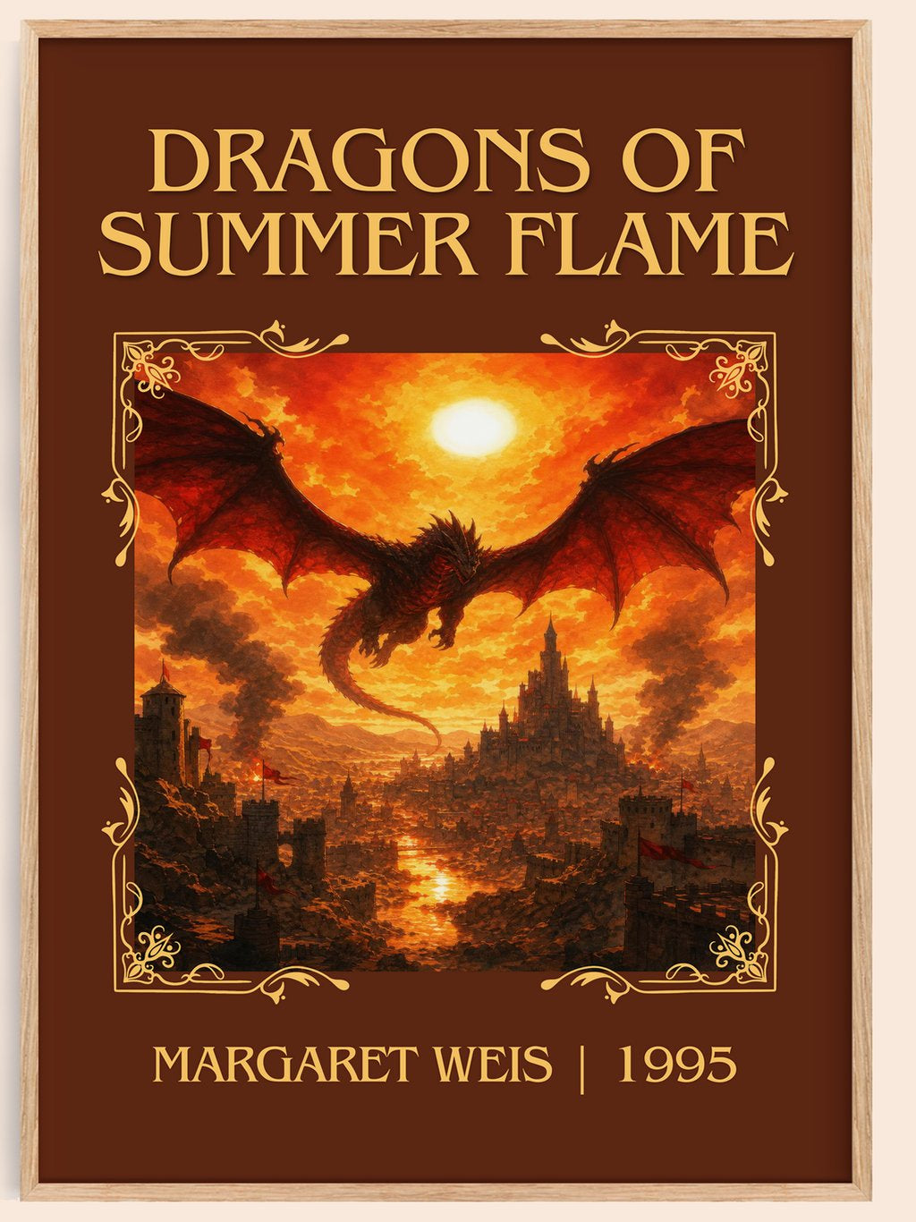 Dragons of Summer Flame Classic Book Art Print by Margaret Weis – book poster