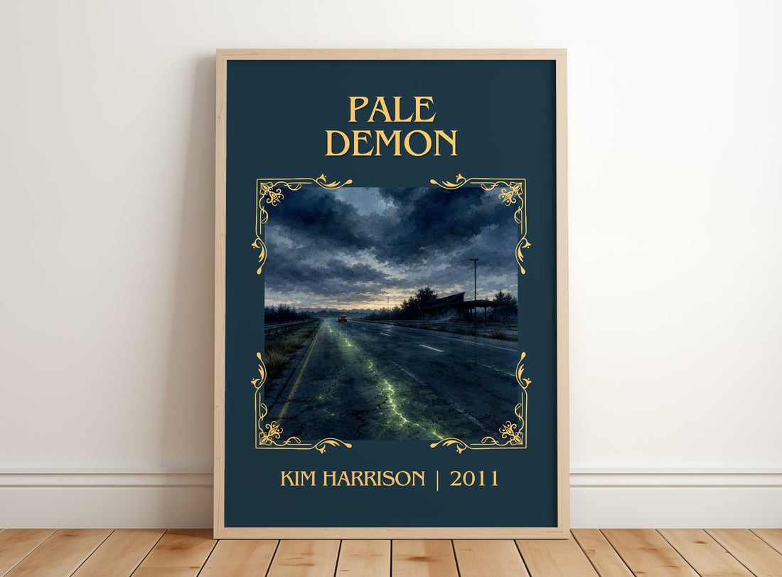 Pale Demon Classic Book Art Print by Kim Harrison – framed print leaning on a wooden floor