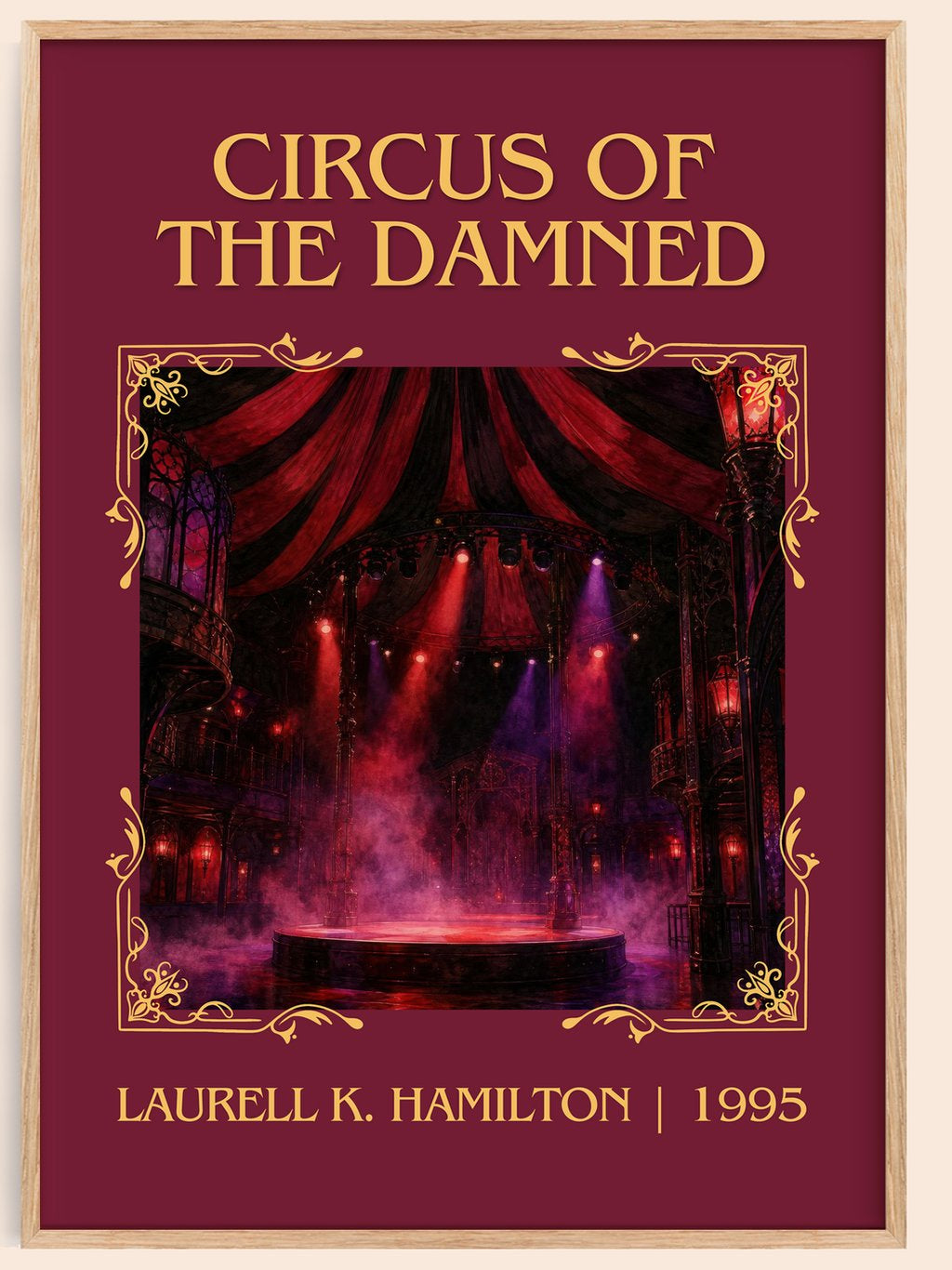 Circus of the Damned Classic Book Art Print by Laurell K. Hamilton – book poster