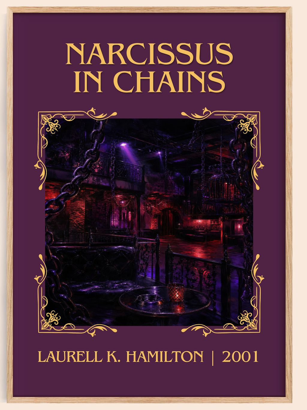 Narcissus in Chains Classic Book Art Print by Laurell K. Hamilton – book poster