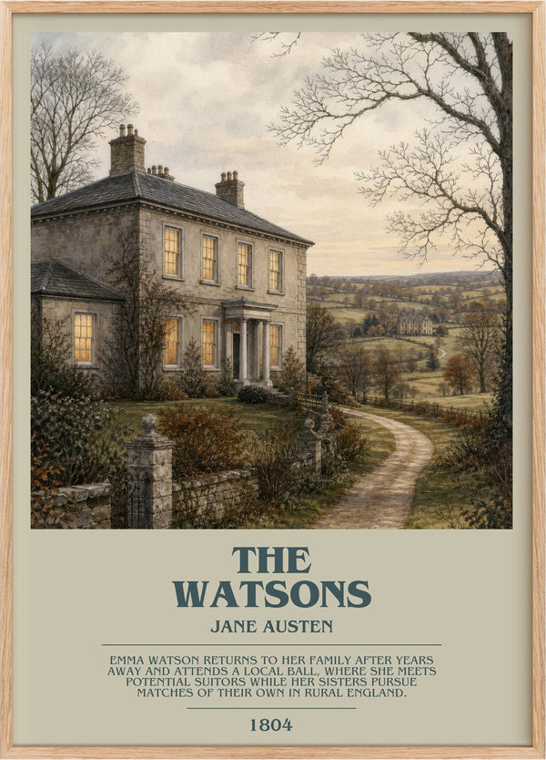 The Watsons Bookish Wall Art by Jane Austen