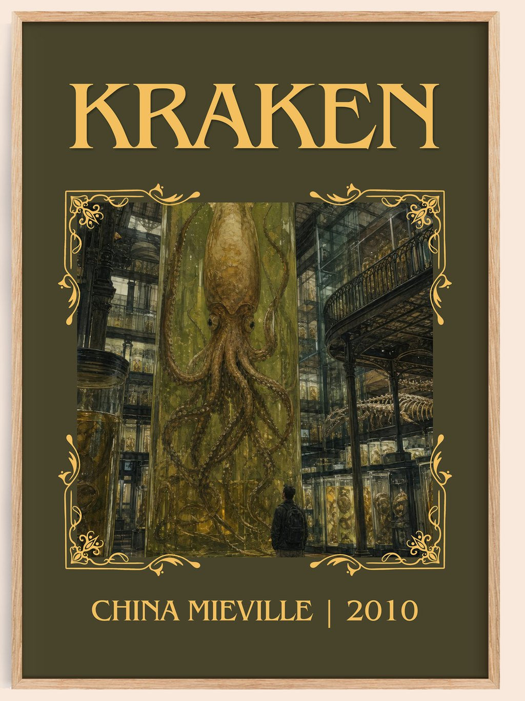 Kraken Classic Book Art Print by China Miéville – book poster