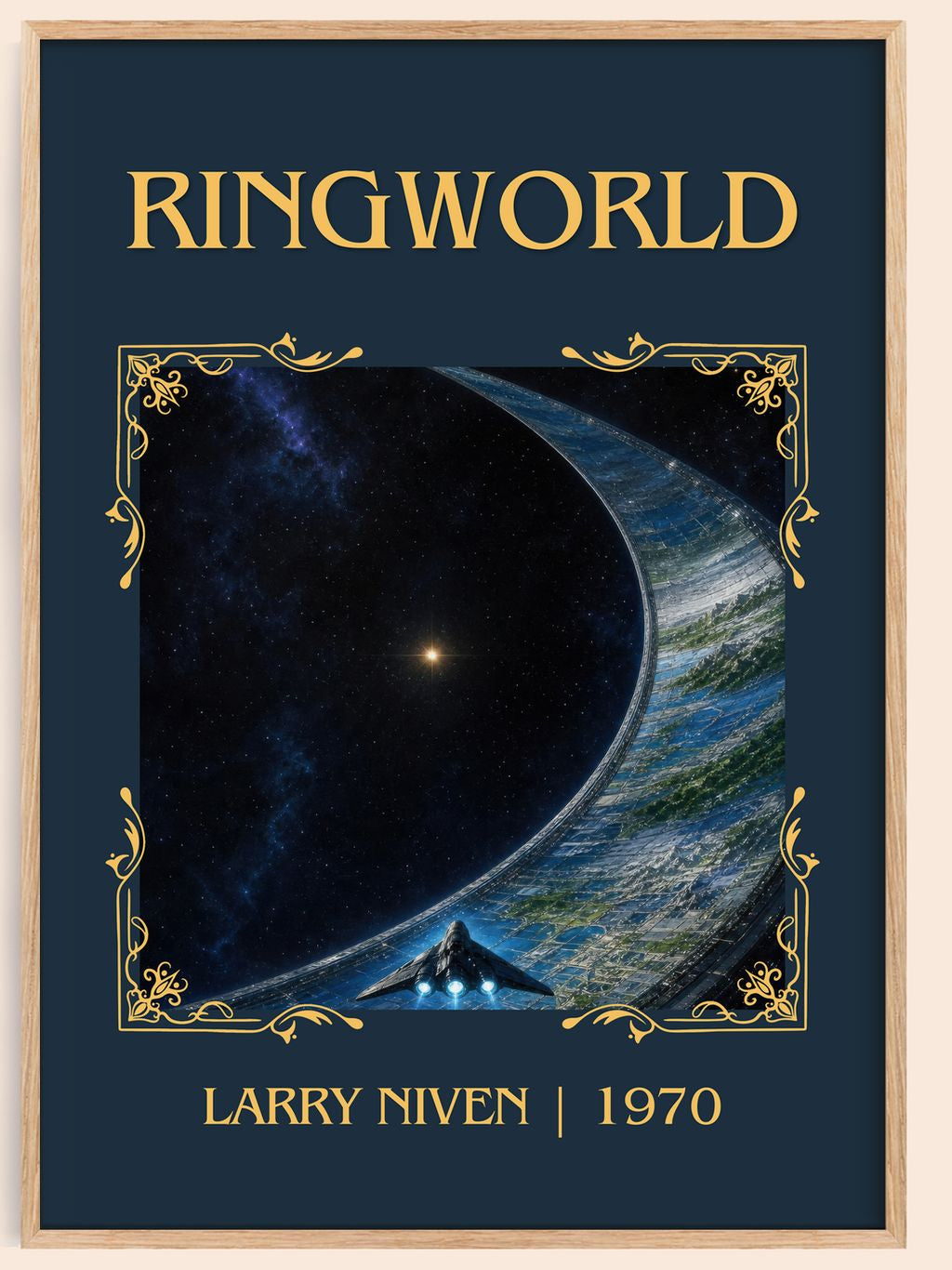 Ringworld Classic Book Art Print by Larry Niven – book poster