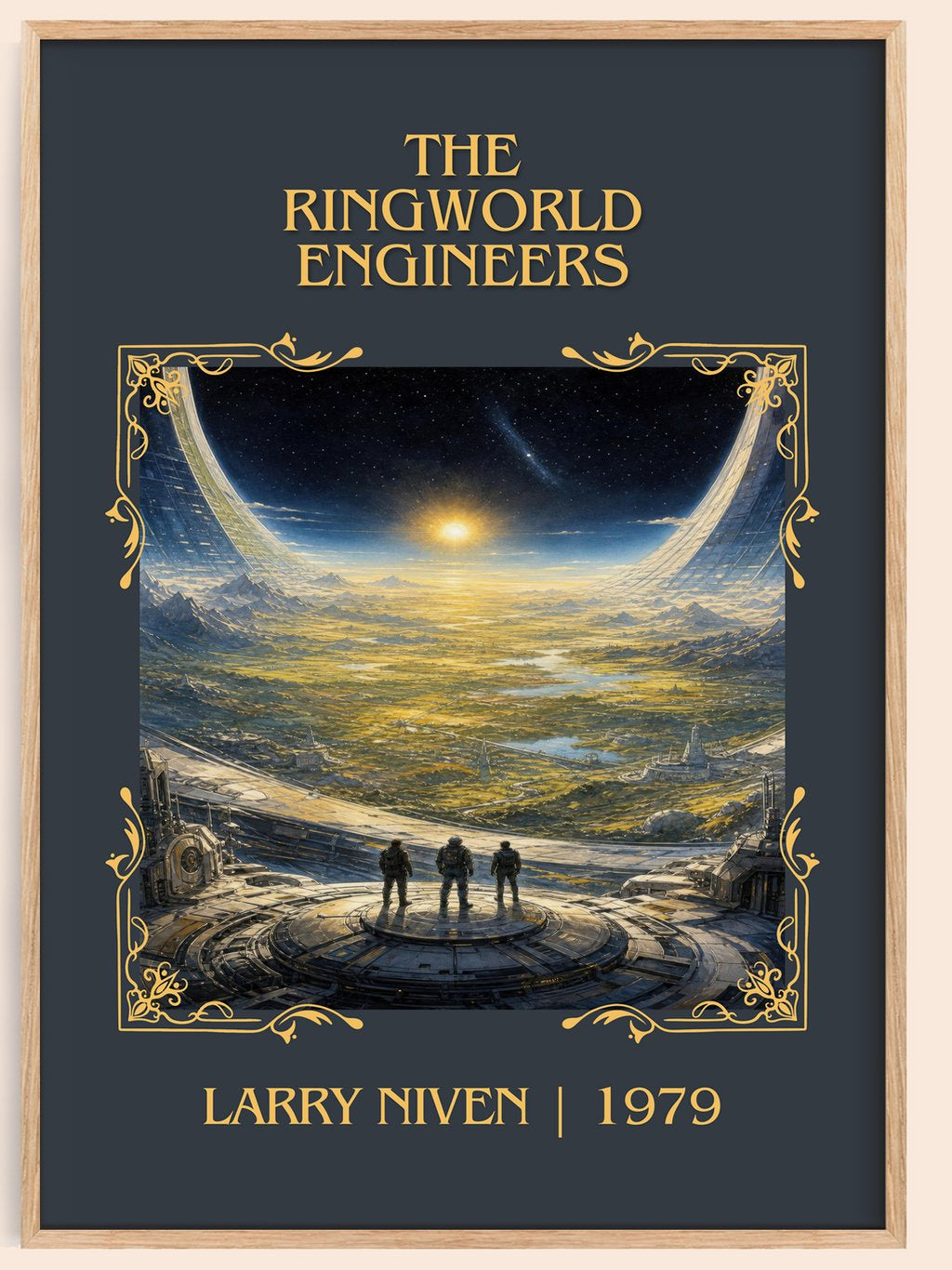 The Ringworld Engineers Classic Book Art Print by Larry Niven – book poster