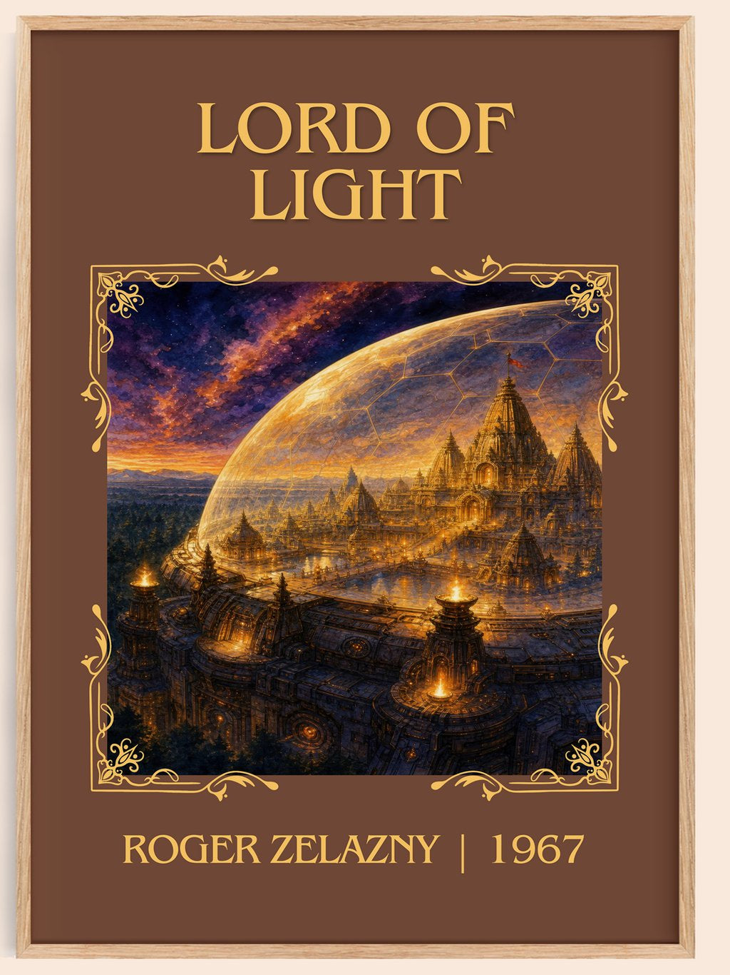 Lord of Light Classic Book Art Print by Roger Zelazny – book poster