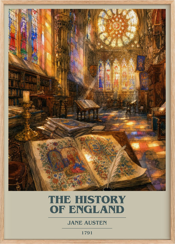 The History Of England Book Cover Poster by Jane Austen