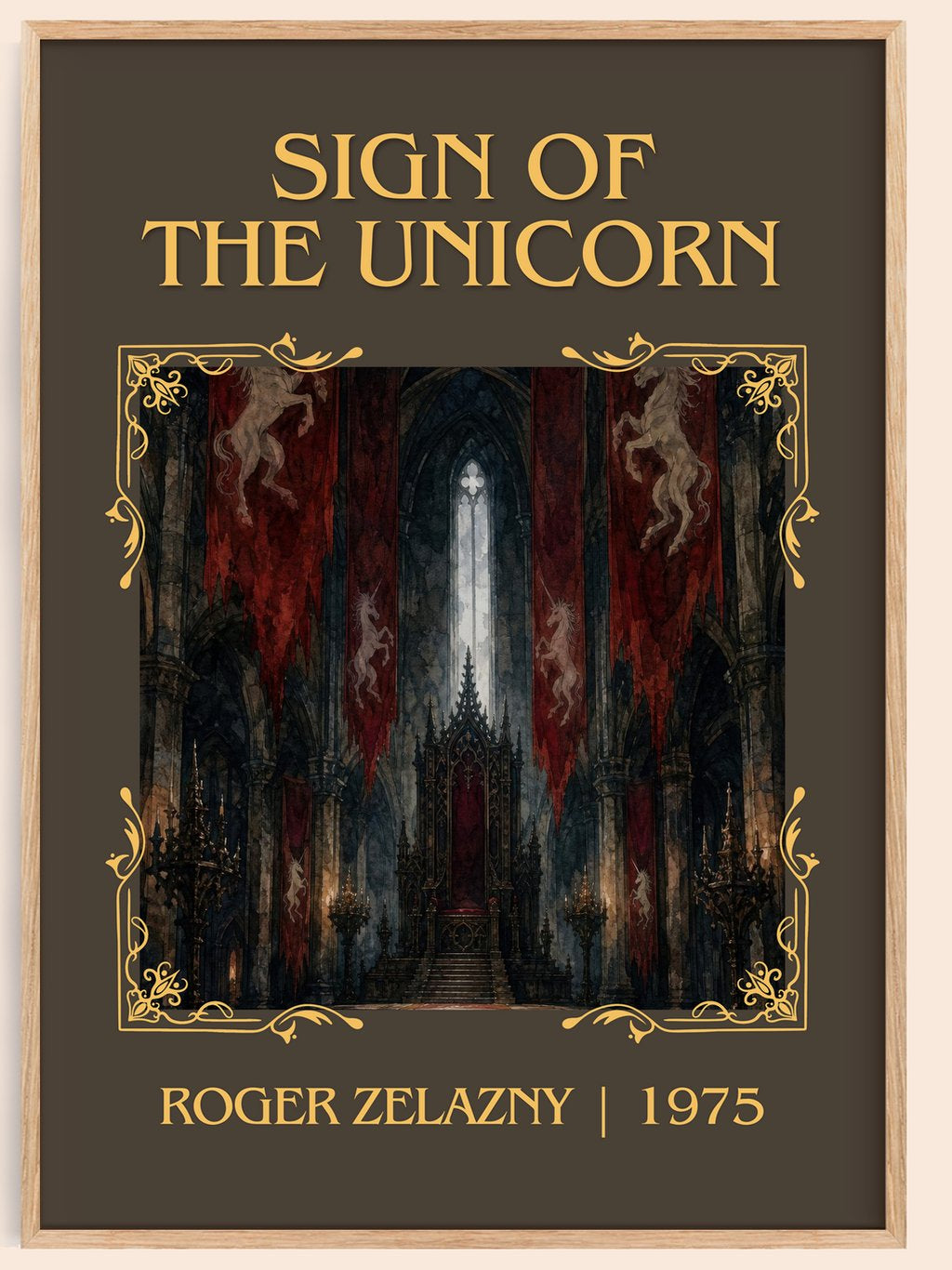 Sign of the Unicorn Classic Book Art Print by Roger Zelazny – book poster