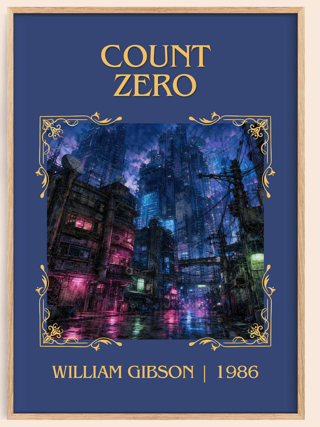 Count Zero Classic Book Art Print by William Gibson – book poster