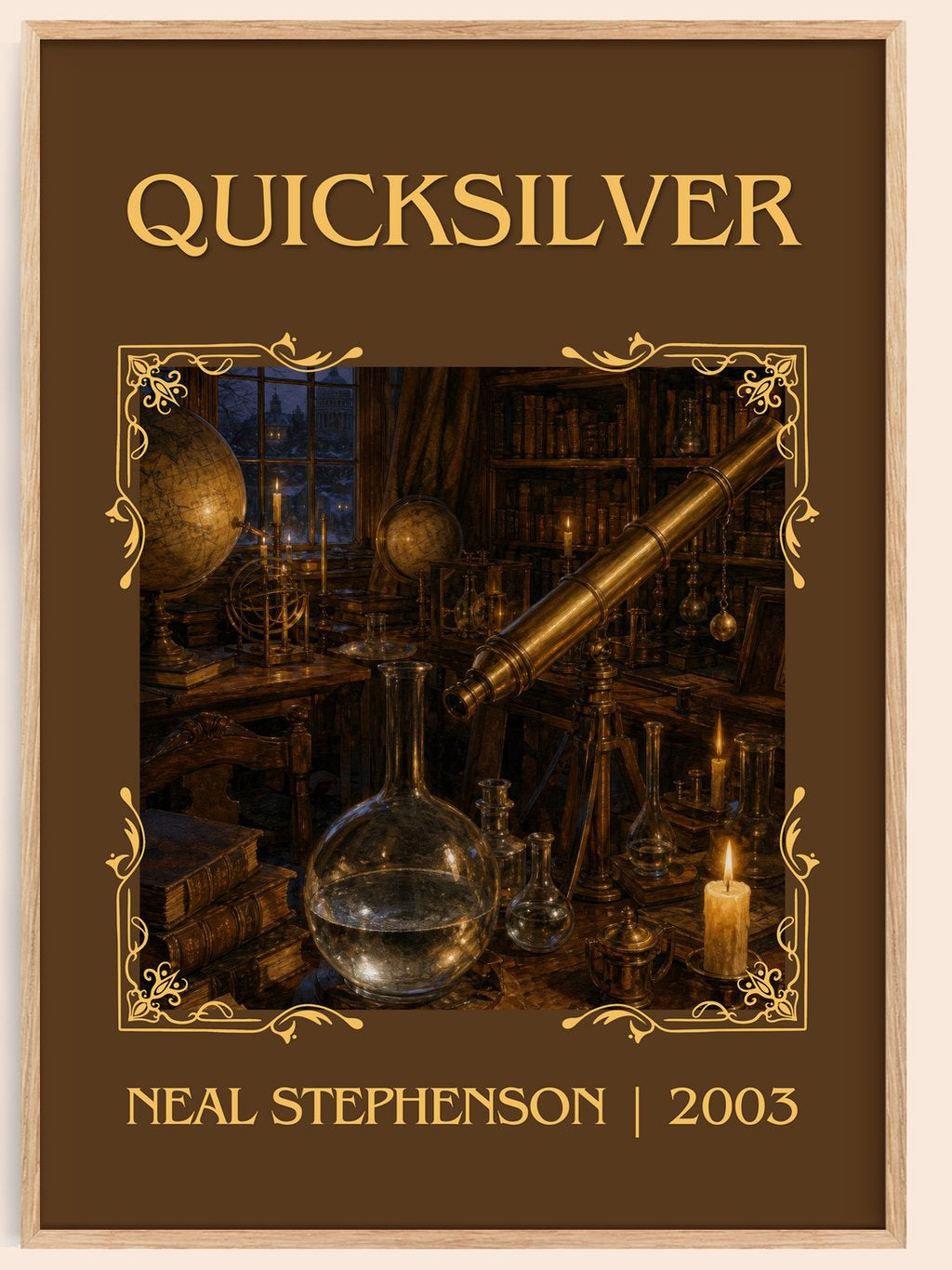 Quicksilver Classic Book Art Print by Neal Stephenson – book poster