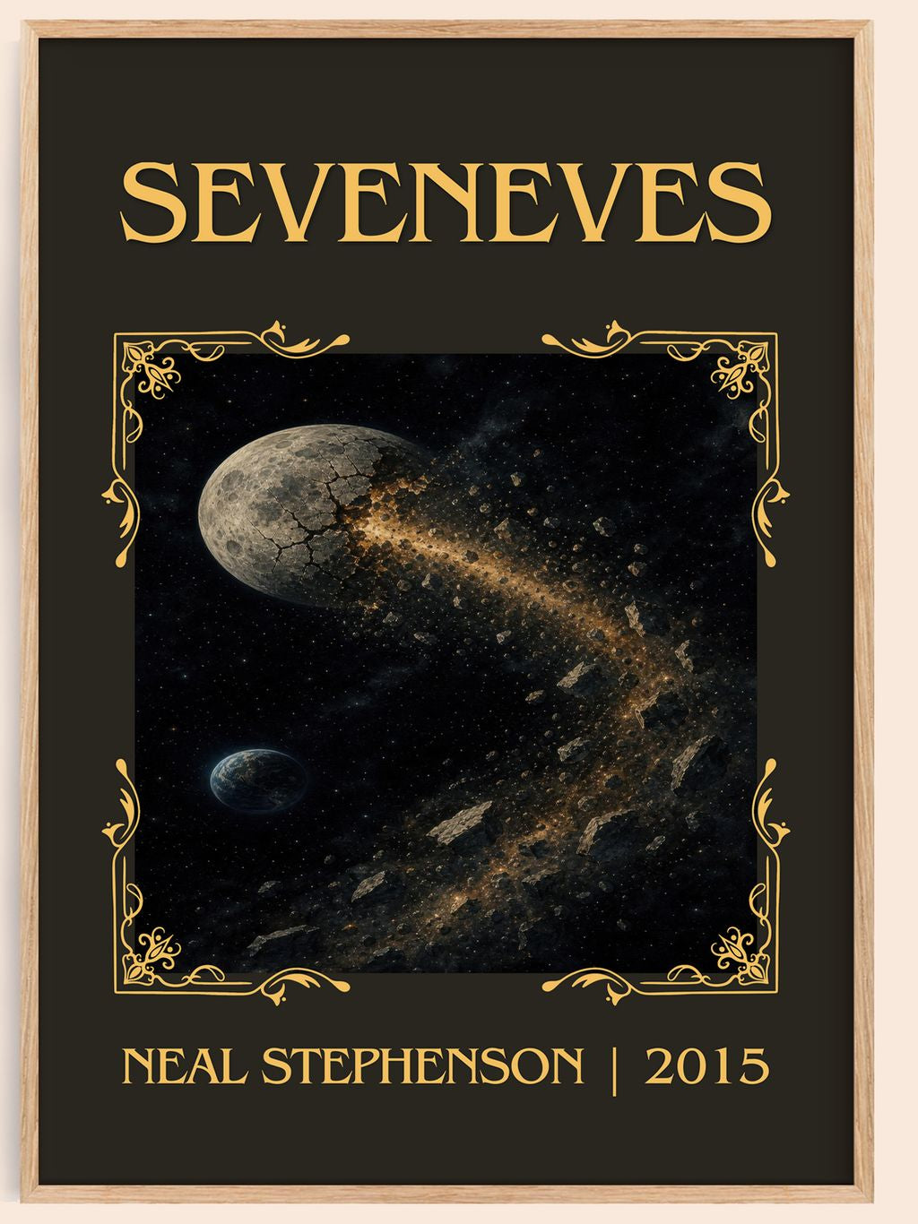 Seveneves Classic Book Art Print by Neal Stephenson – book poster