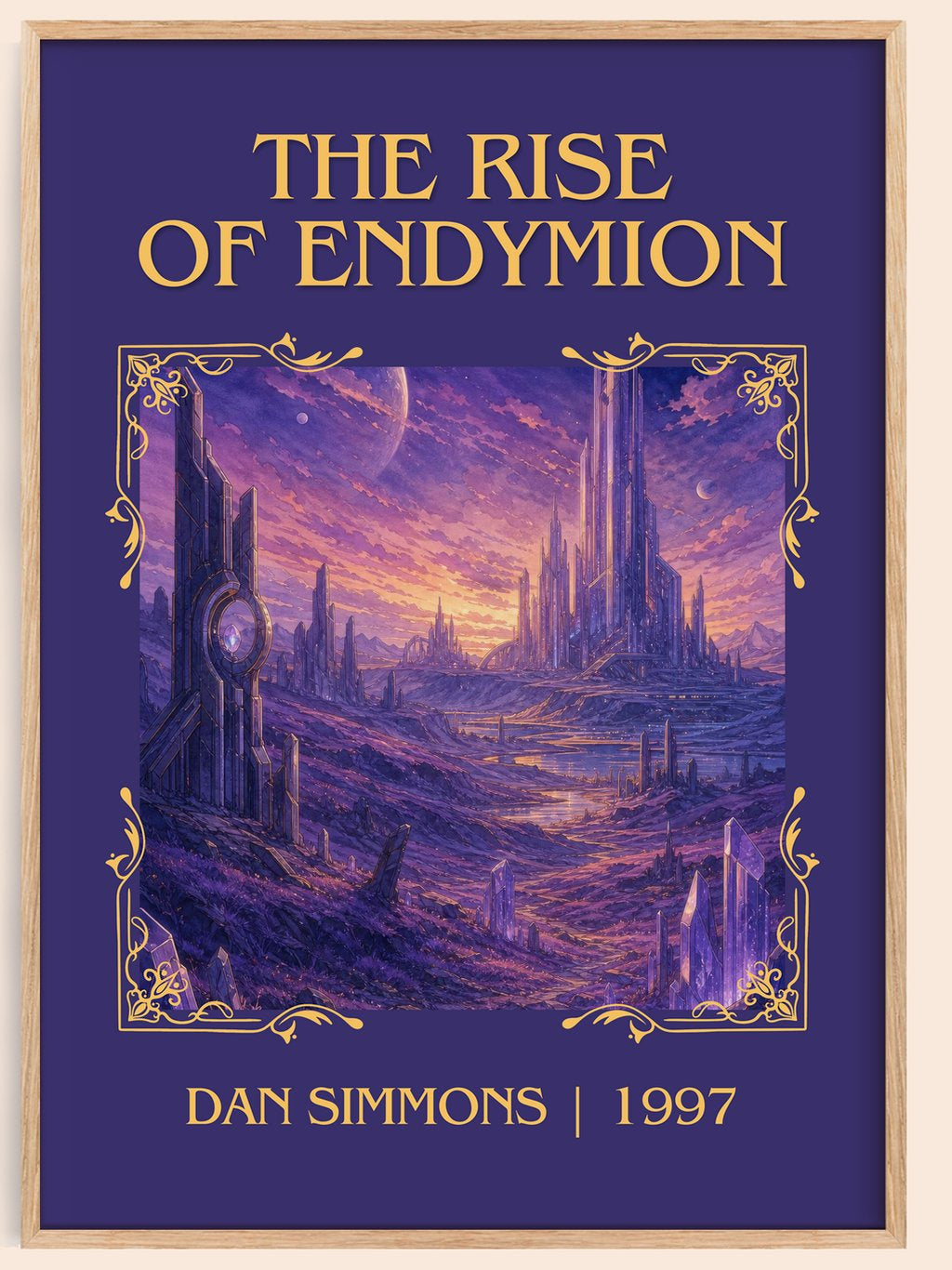 The Rise of Endymion Classic Book Art Print by Dan Simmons – book poster