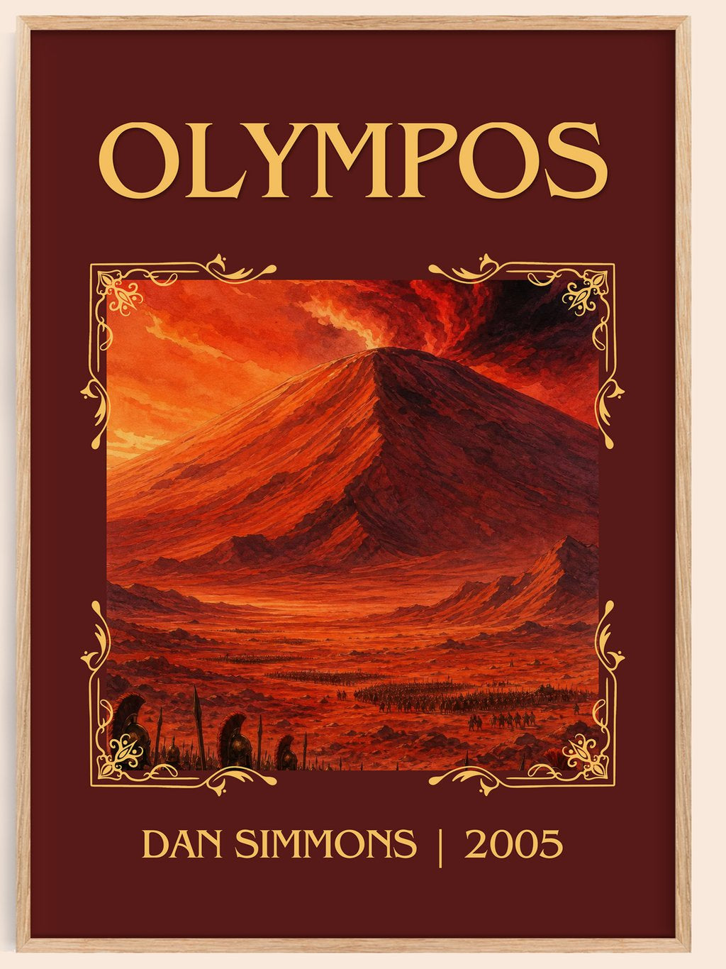 Olympos Classic Book Art Print by Dan Simmons – book poster
