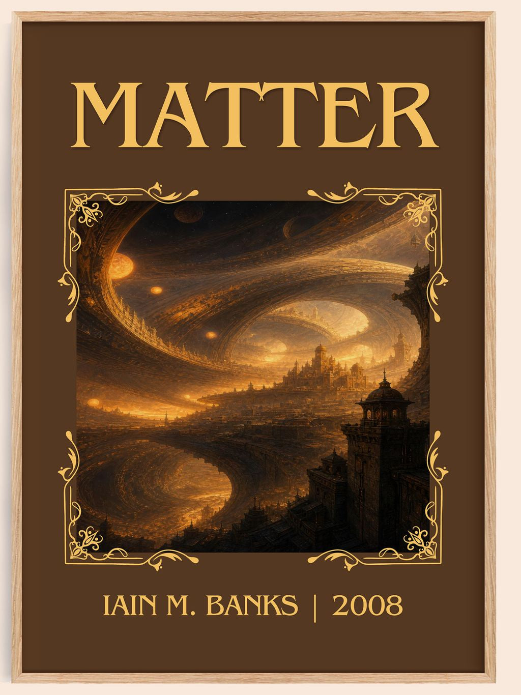 Matter Classic Book Art Print by Iain M. Banks – book poster
