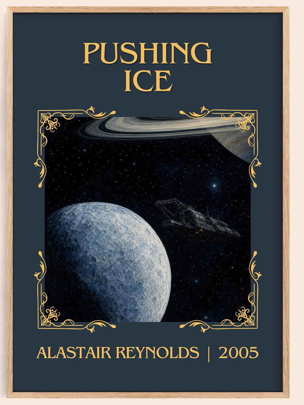 Pushing Ice Classic Book Art Print by Alastair Reynolds – book poster