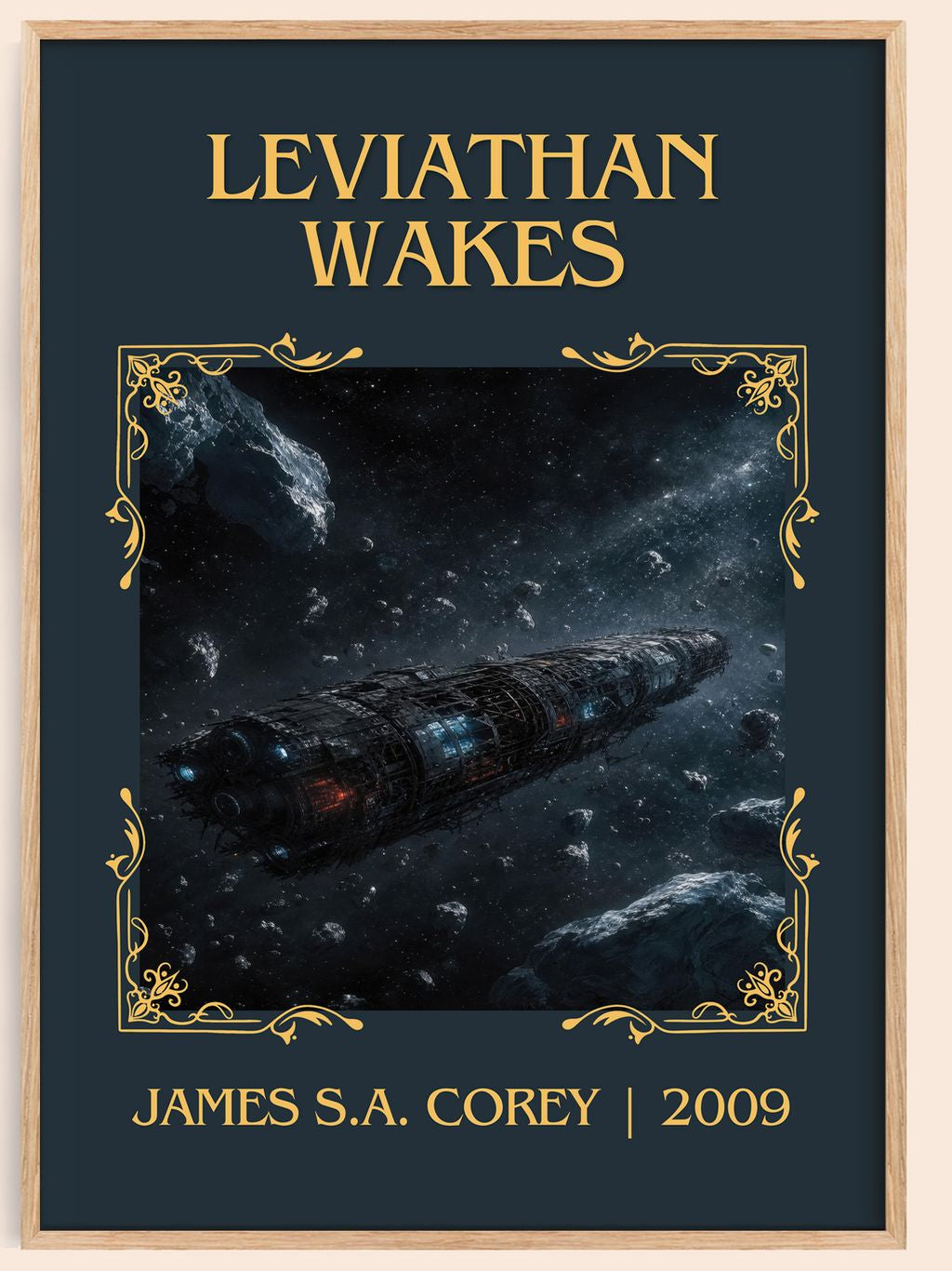 Leviathan Wakes Classic Book Art Print by James S.A. Corey – book poster