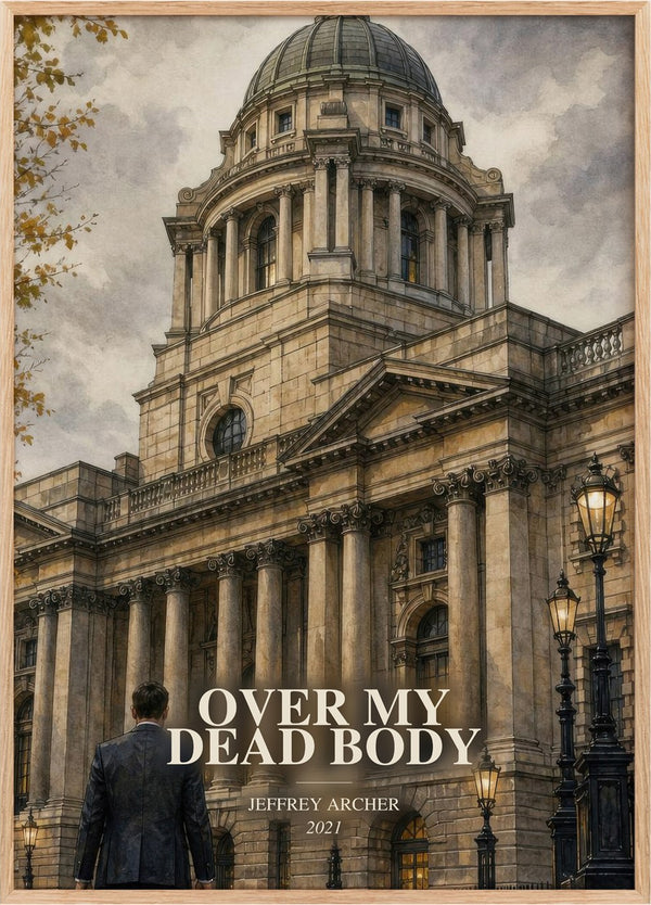 Over My Dead Body Book Watercolour Illustration by Jeffrey Archer