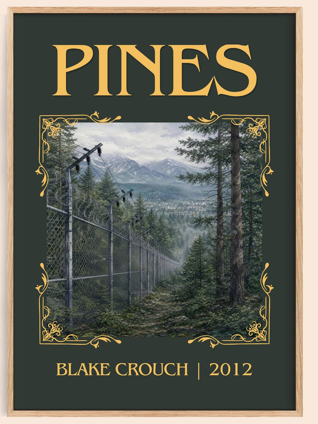 Pines Classic Book Art Print by Blake Crouch – book poster