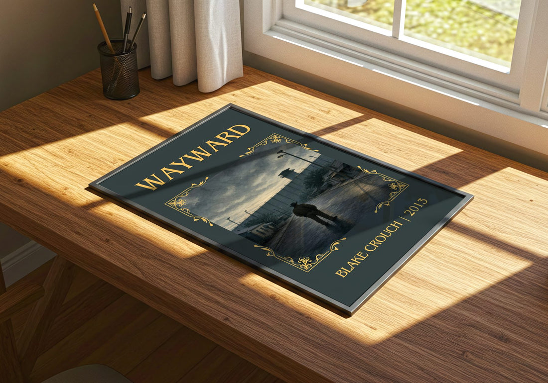 Wayward Classic Book Art Print by Blake Crouch – print on a sunlit desk