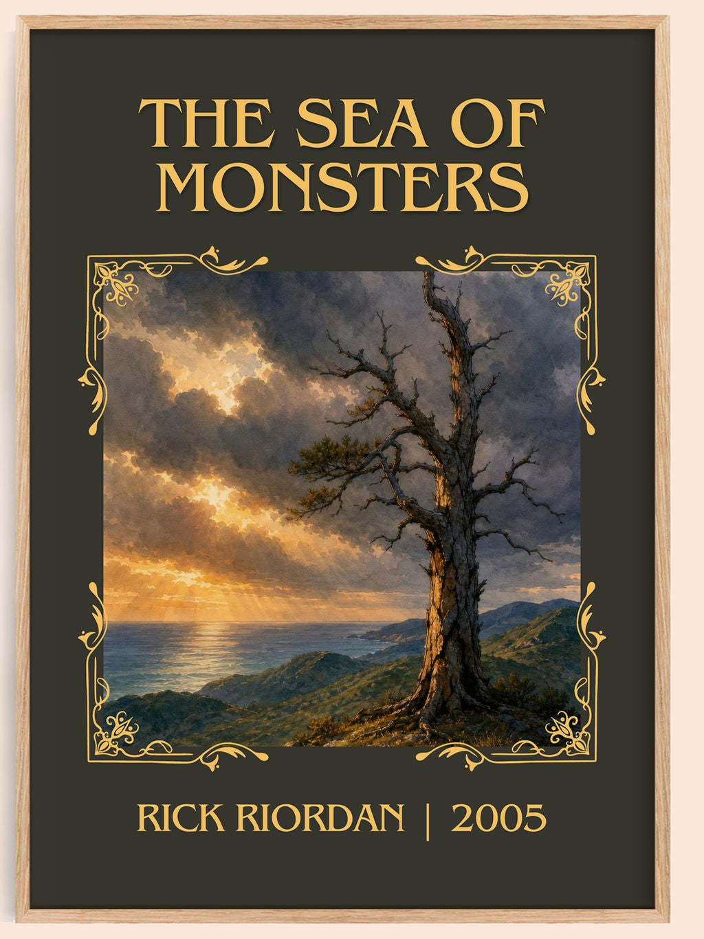 The Sea of Monsters Classic Book Art Print by Rick Riordan – book poster