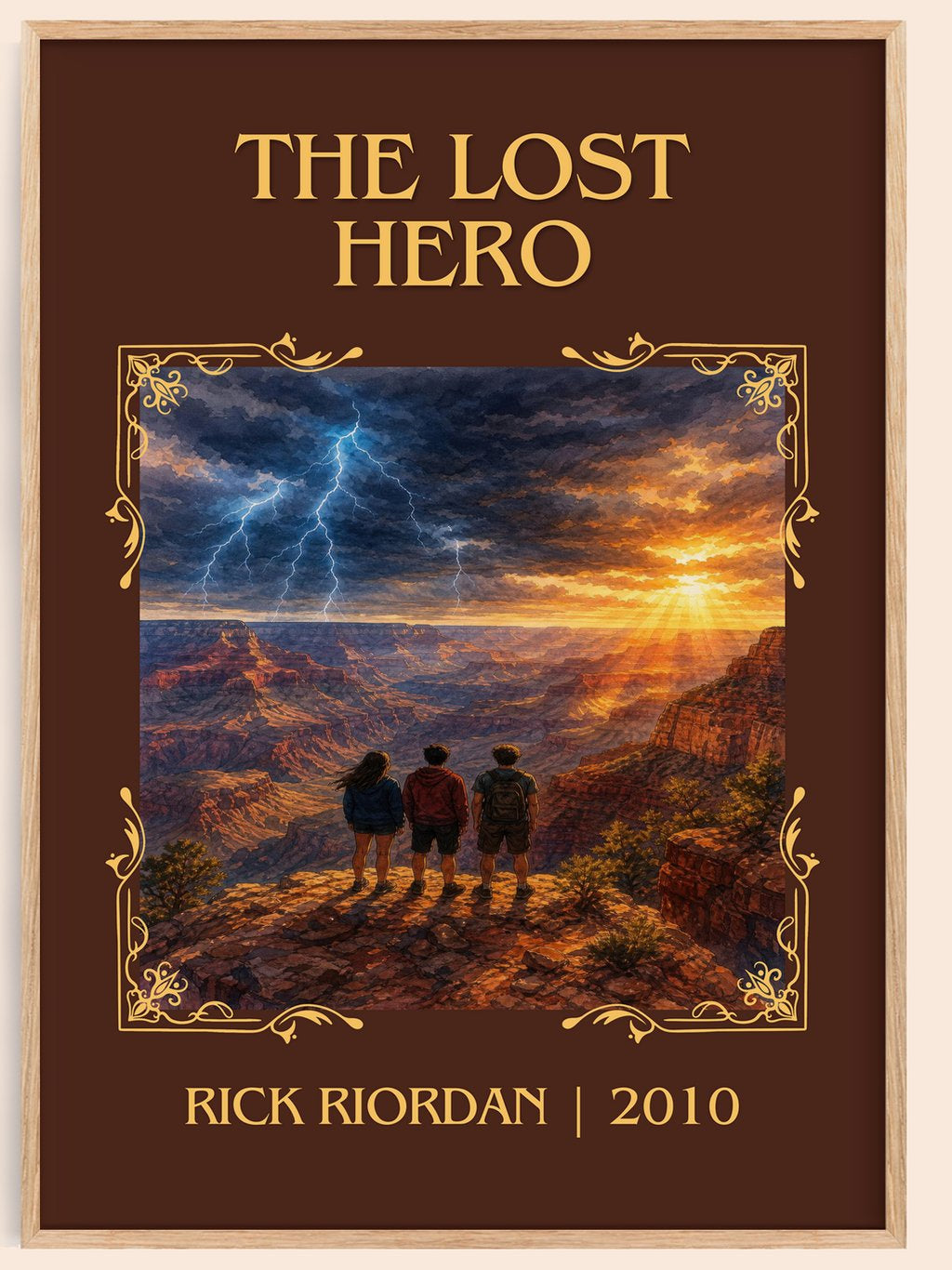 The Lost Hero Classic Book Art Print by Rick Riordan – book poster