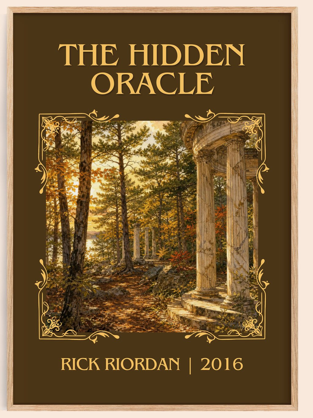 The Hidden Oracle Classic Book Art Print by Rick Riordan – book poster