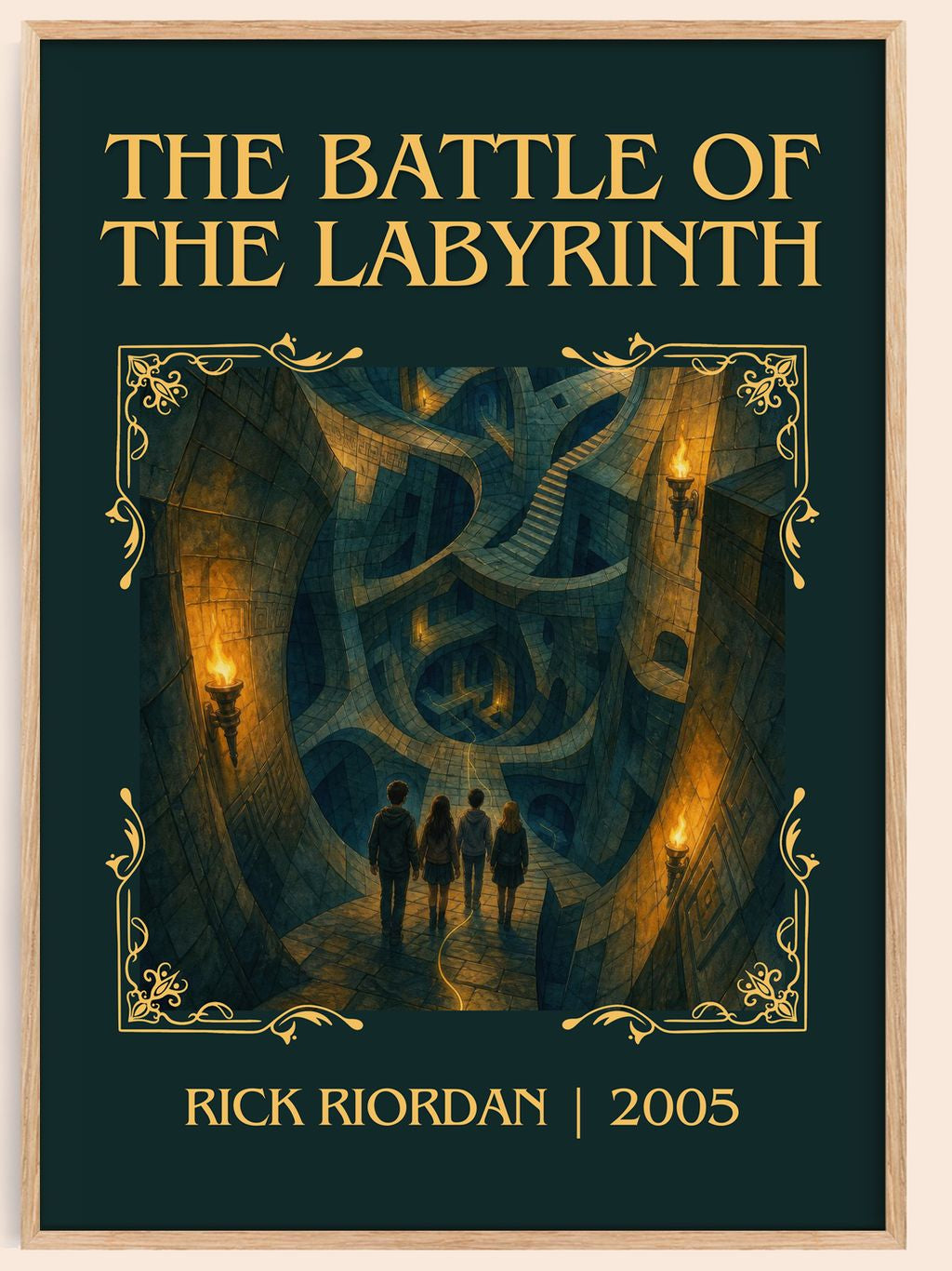 The Battle of the Labyrinth Classic Book Art Print by Rick Riordan – book poster