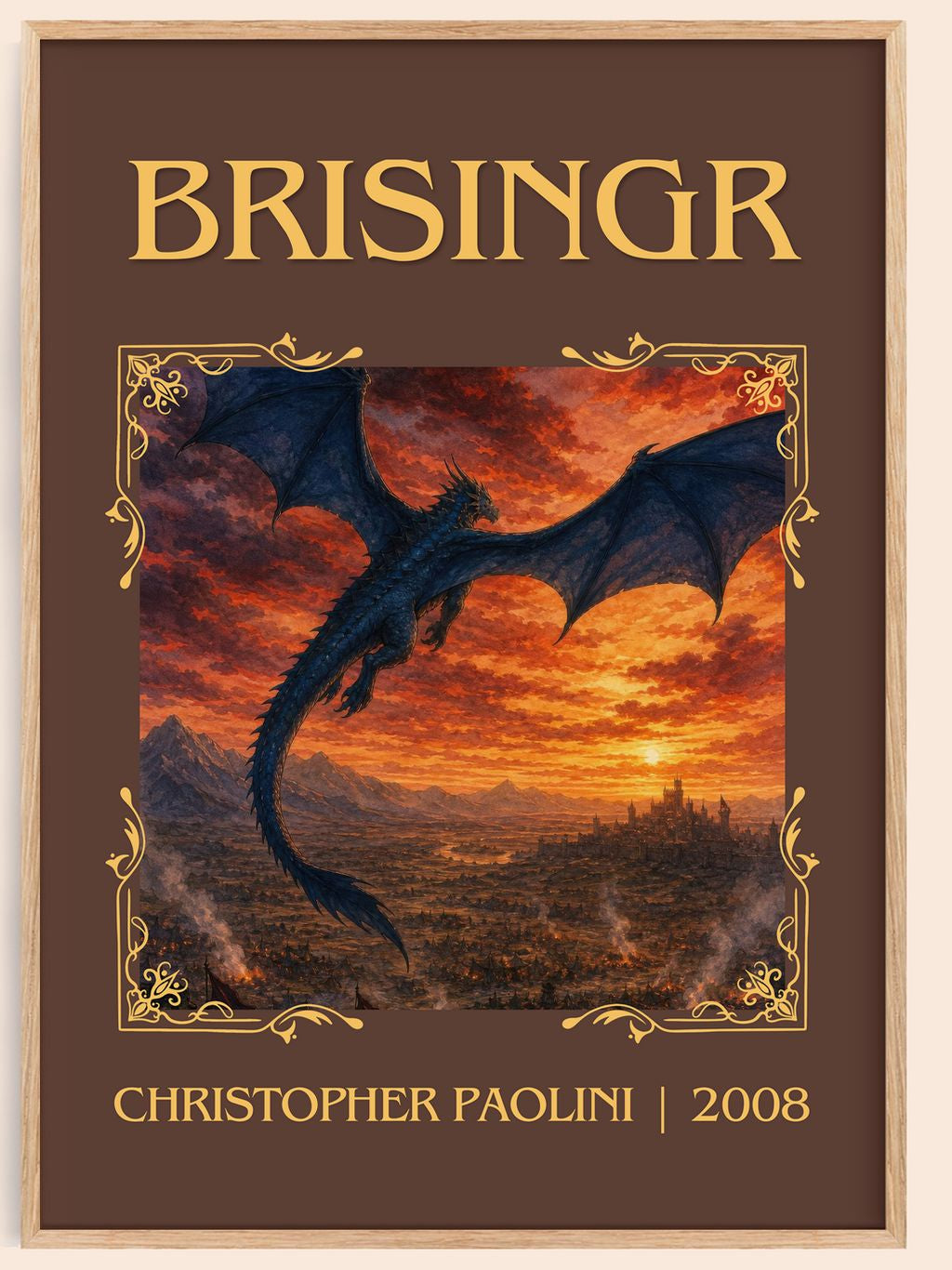 Brisingr Classic Book Art Print by Christopher Paolini – book poster