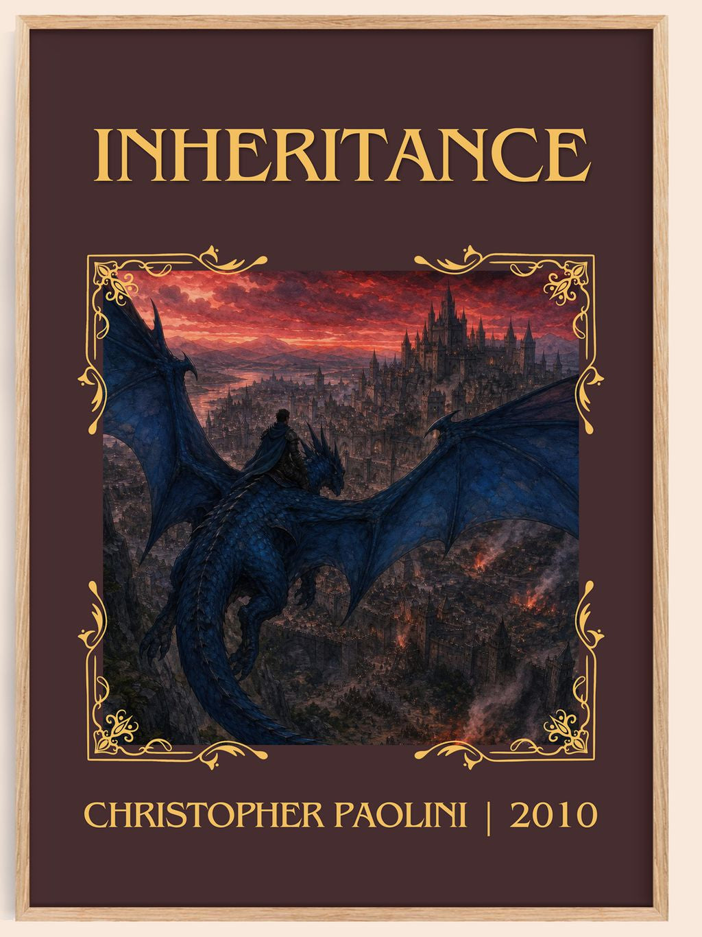 Inheritance Classic Book Art Print by Christopher Paolini – book poster