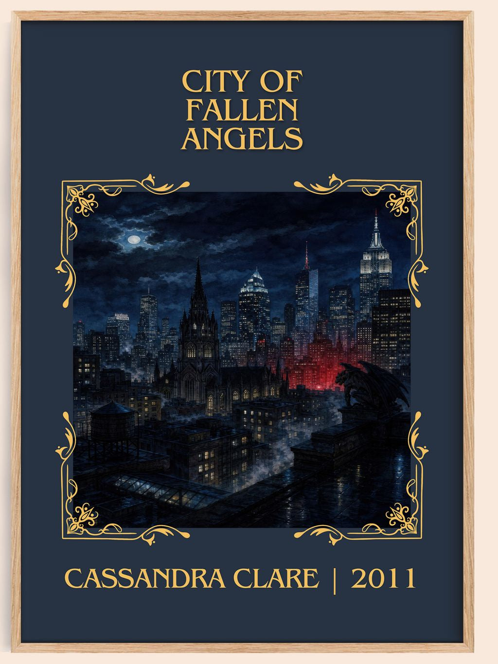 City of Fallen Angels Classic Book Art Print by Cassandra Clare – book poster
