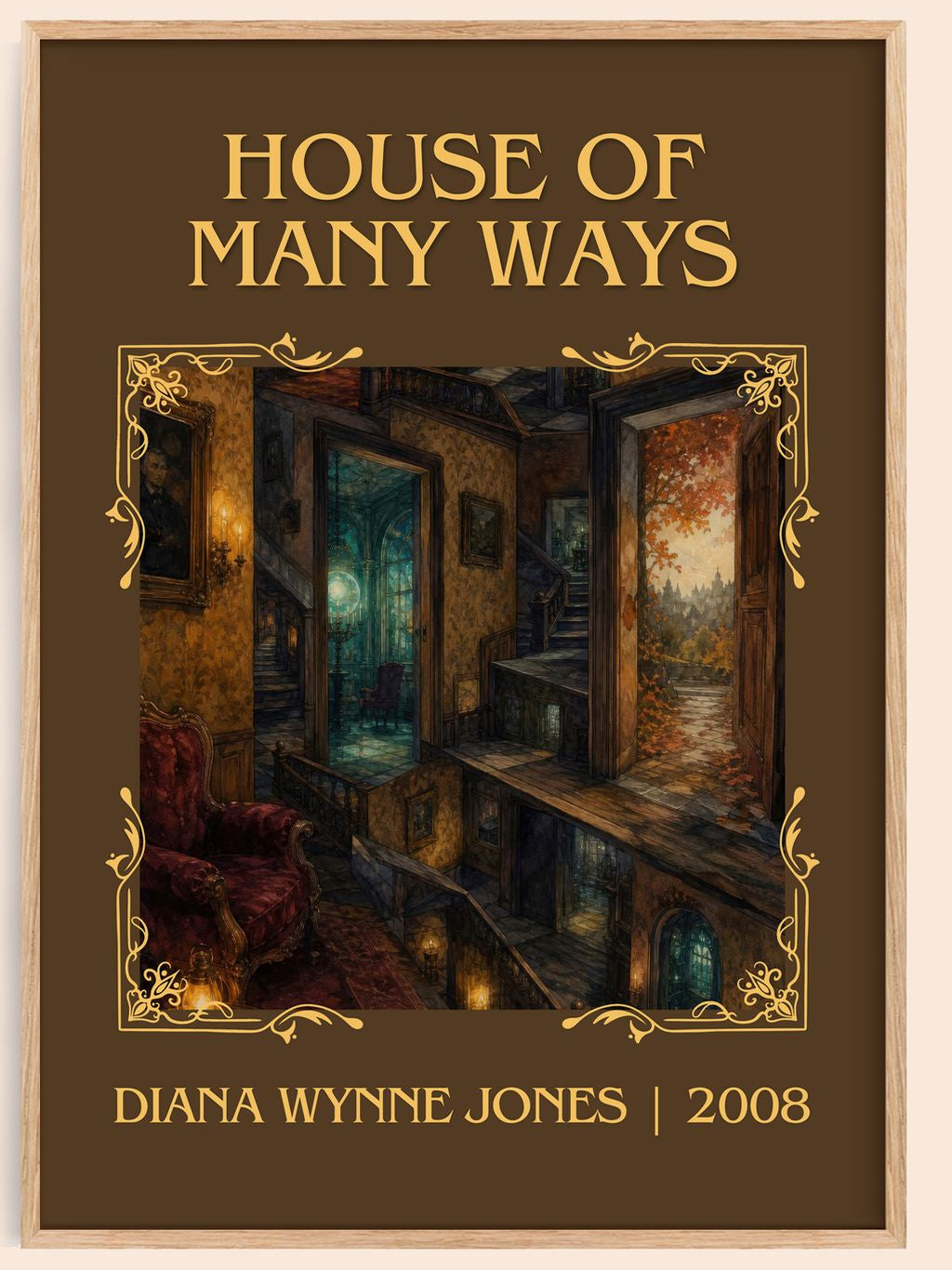 House of Many Ways Classic Book Art Print by Diana Wynne Jones – book poster