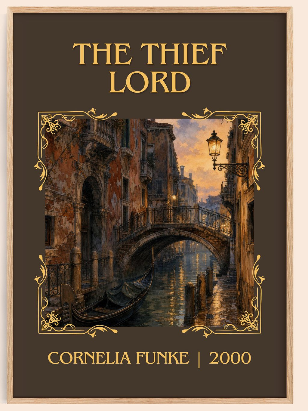 The Thief Lord Classic Book Art Print by Cornelia Funke – book poster