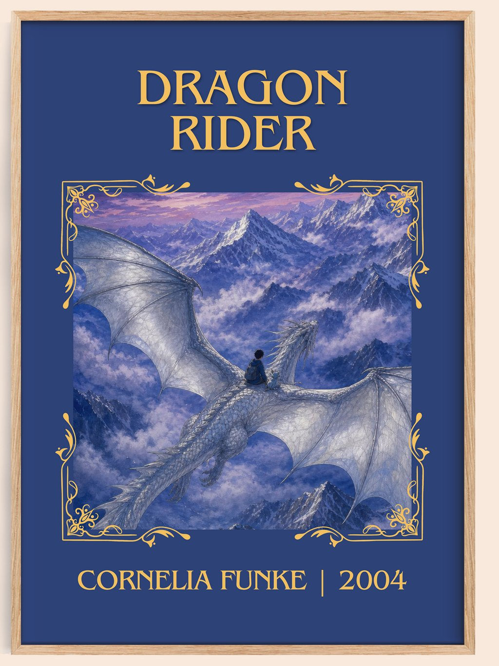 Dragon Rider Classic Book Art Print by Cornelia Funke – book poster