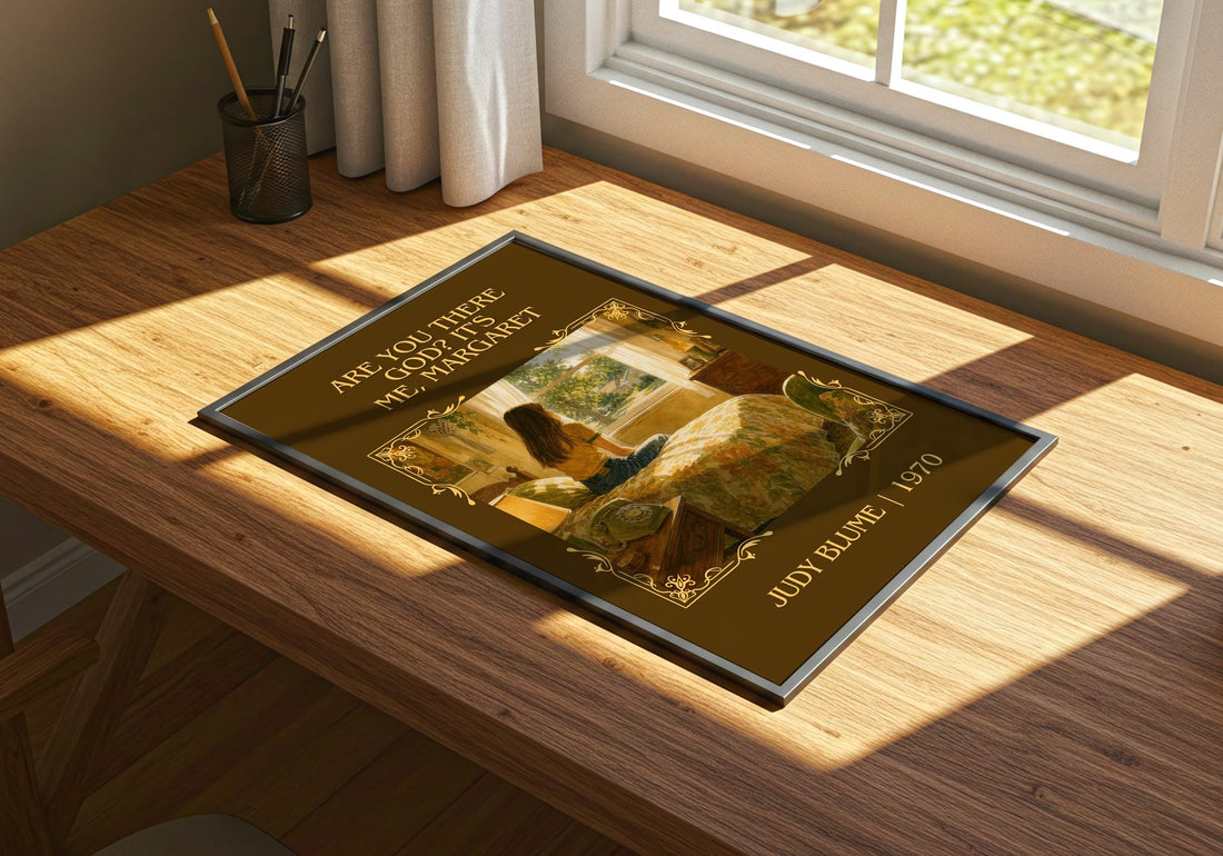 Are You There God? It's Me, Margaret Classic Book Art Print – print on a sunlit desk