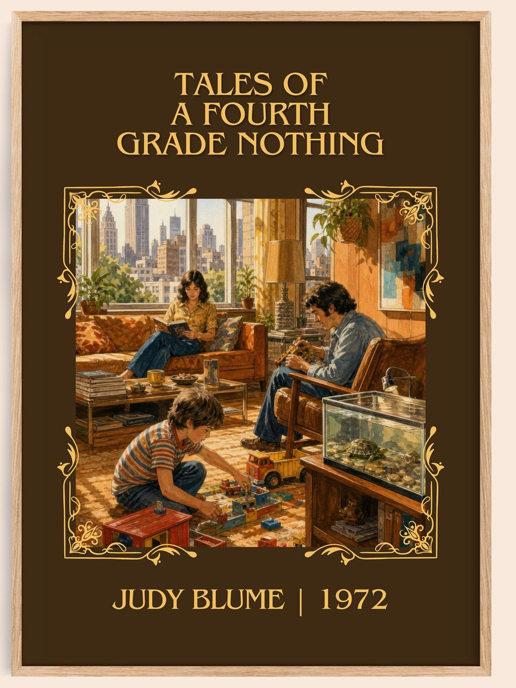 Tales of a Fourth Grade Nothing Classic Book Art Print by Judy Blume – book poster