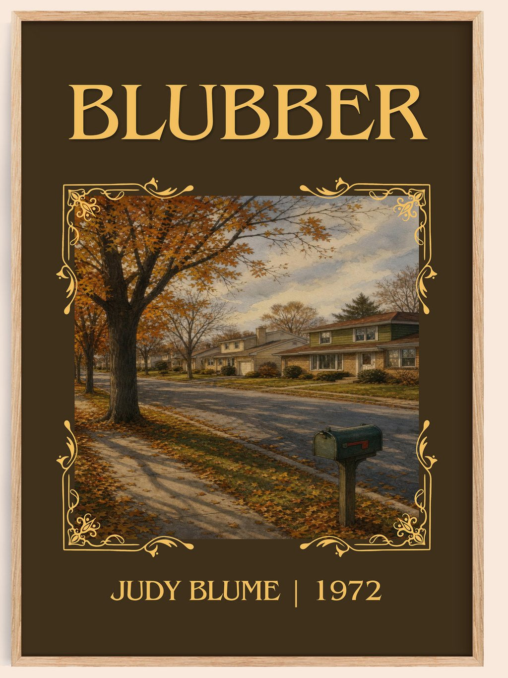 Blubber Classic Book Art Print by Judy Blume – book poster