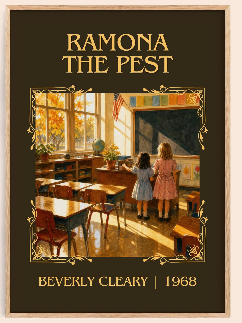 Ramona the Pest Classic Book Art Print by Beverly Cleary – book poster