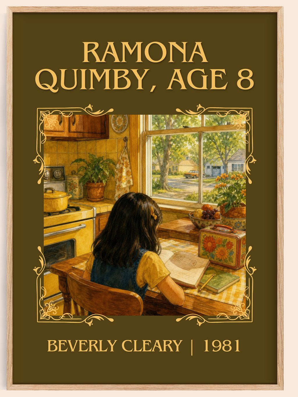 Ramona Quimby, Age 8 Classic Book Art Print by Beverly Cleary – book poster