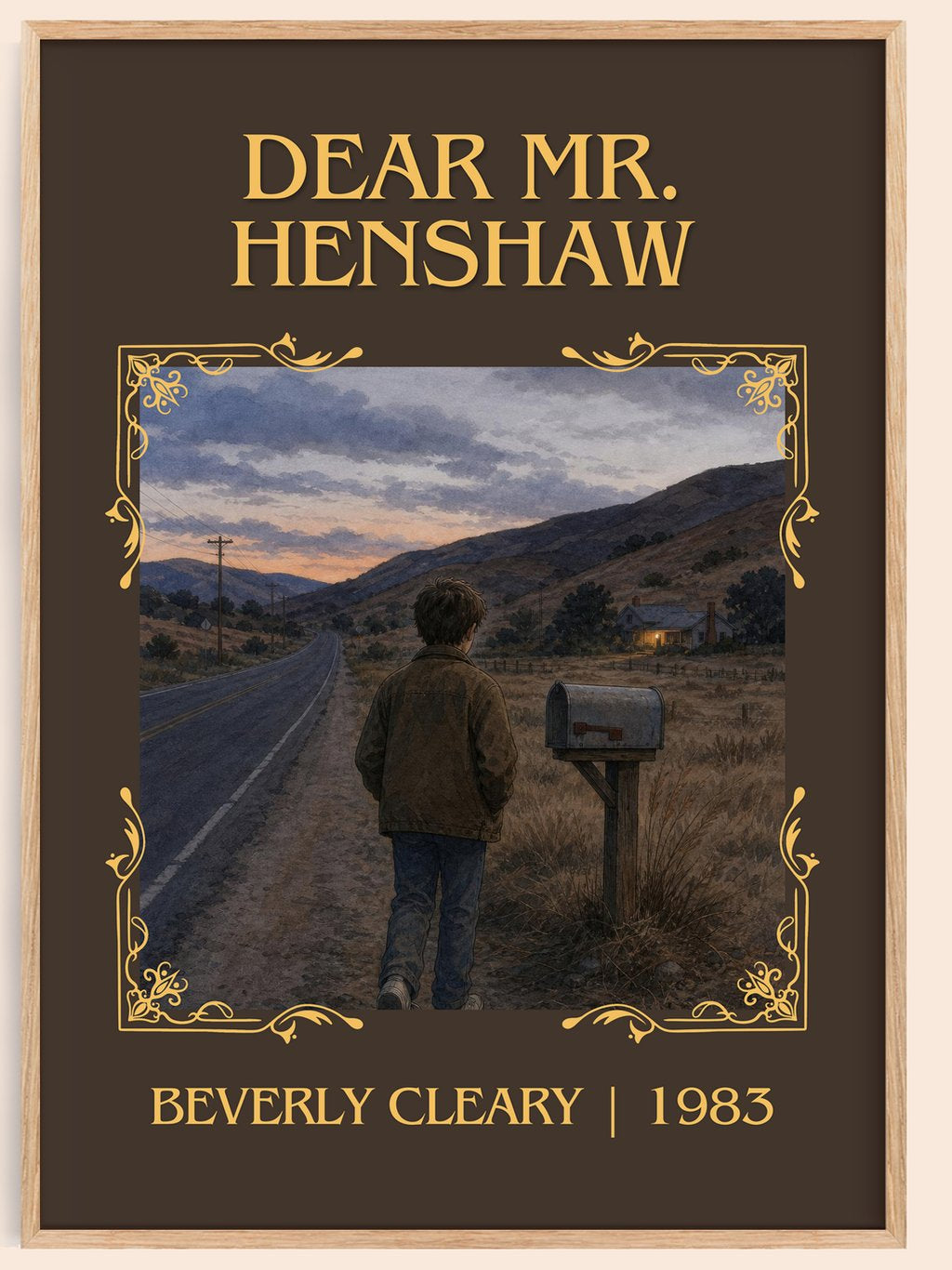 Dear Mr. Henshaw Classic Book Art Print by Beverly Cleary – book poster