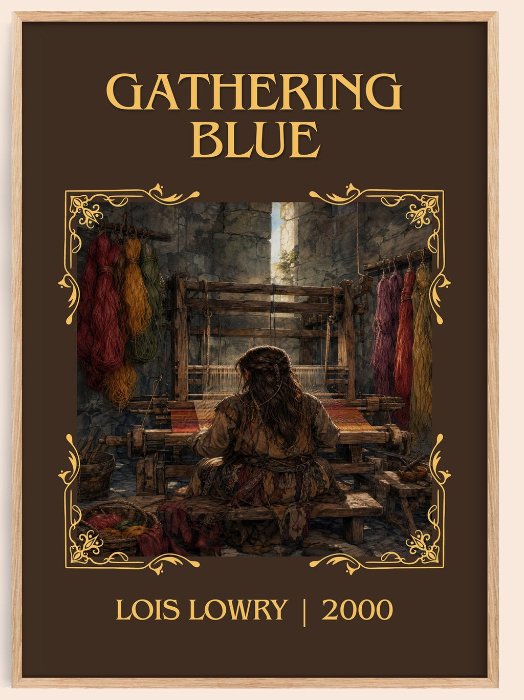 Gathering Blue Classic Book Art Print by Lois Lowry – book poster
