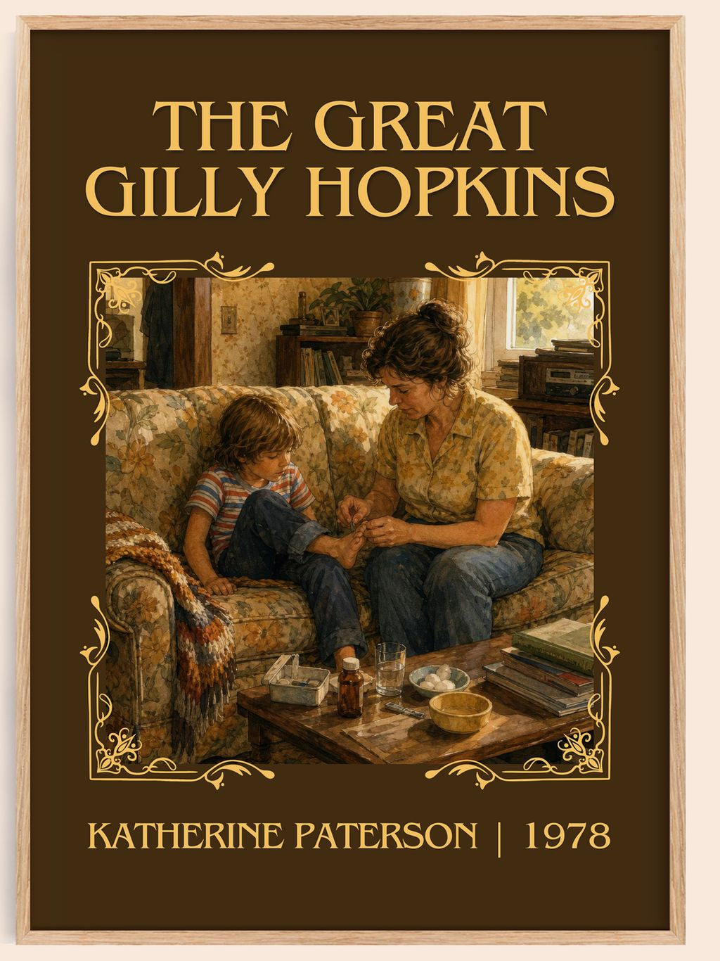 The Great Gilly Hopkins Classic Book Art Print by Katherine Paterson – book poster