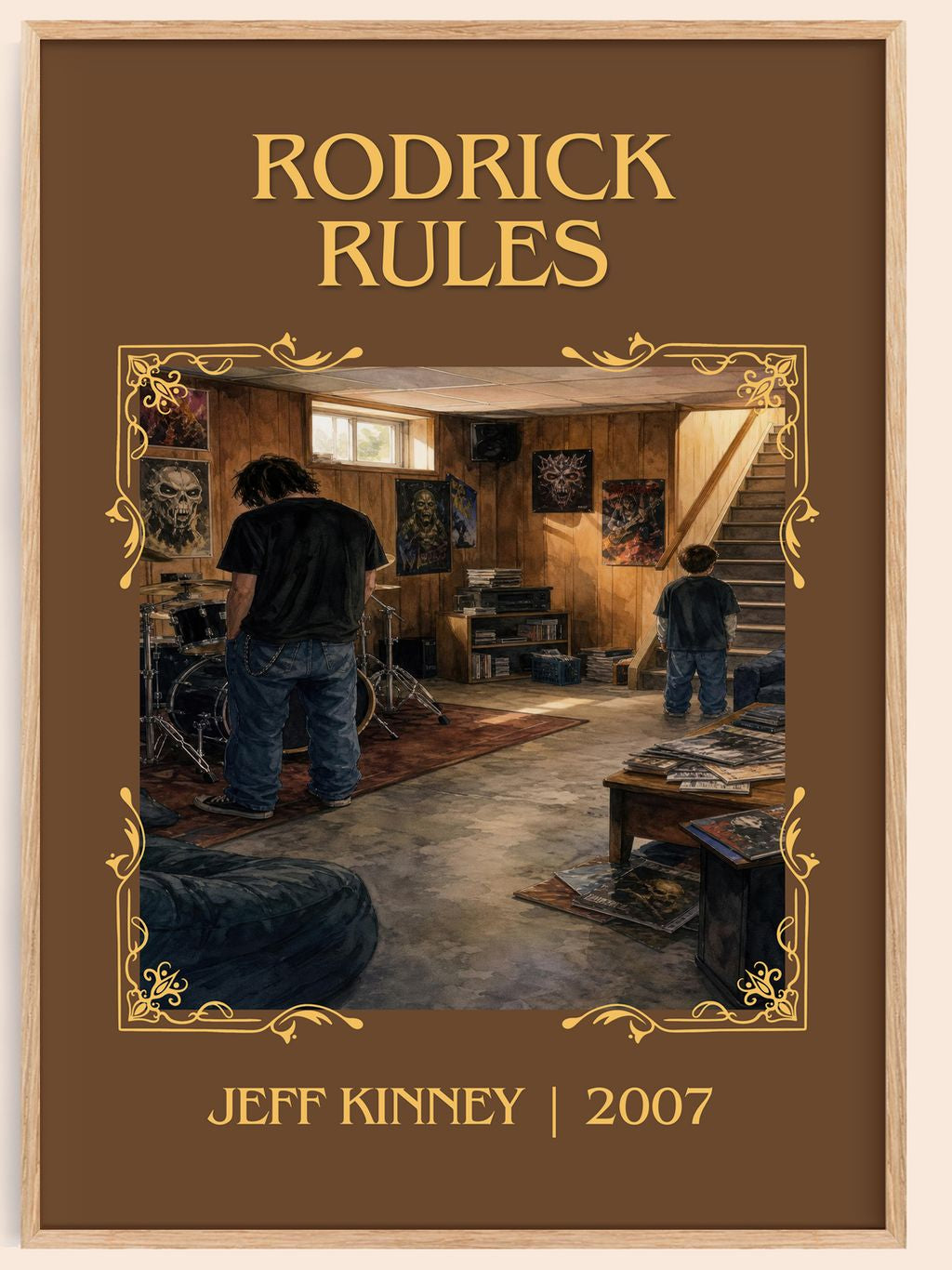Rodrick Rules Classic Book Art Print by Jeff Kinney – book poster