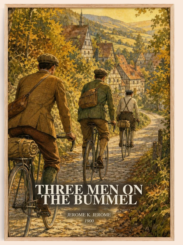 Three Men On The Bummel Book Watercolour Illustration by J. Jerome
