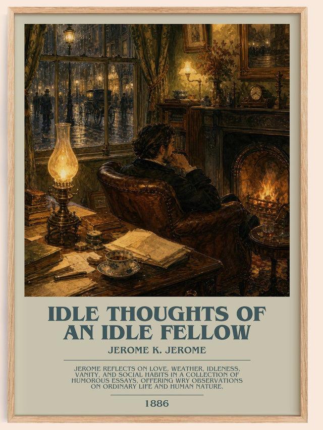Idle Thoughts Of An Idle Fellow Bookish Wall Art by Jerome K. Jerome
