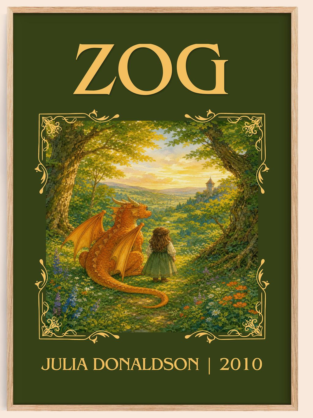 Zog Classic Book Art Print by Julia Donaldson – book poster