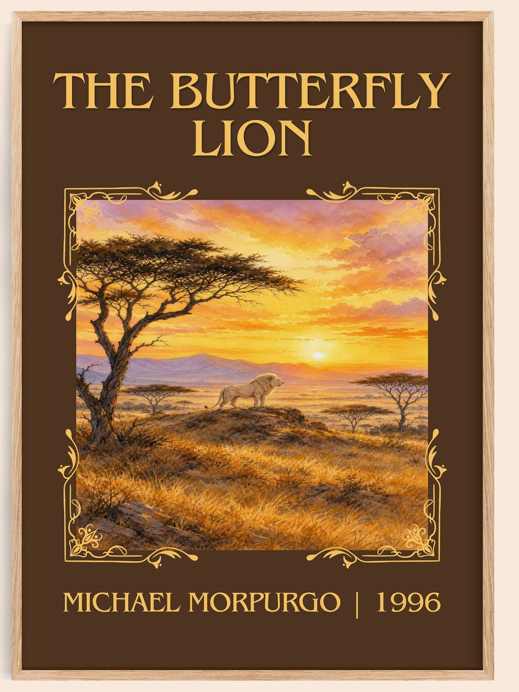 The Butterfly Lion Classic Book Art Print by Michael Morpurgo – book poster