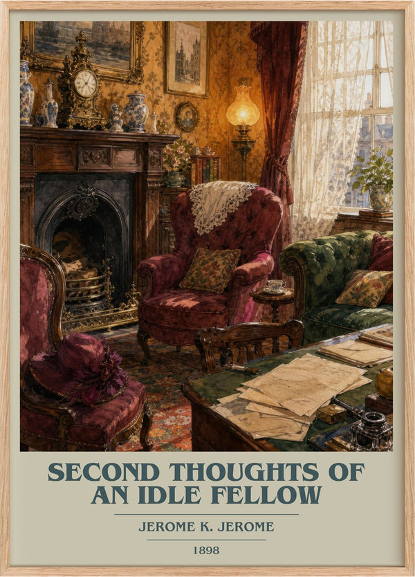 Second Thoughts Of An Idle Fellow Book Cover Poster by J. Jerome