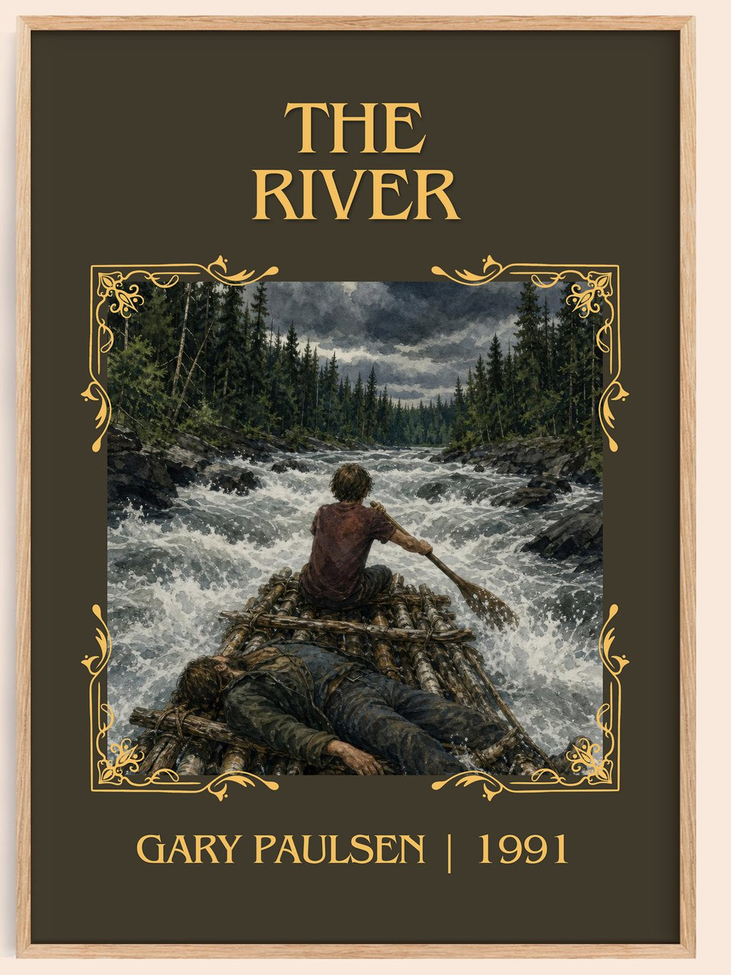 The River Classic Book Art Print by Gary Paulsen – book poster
