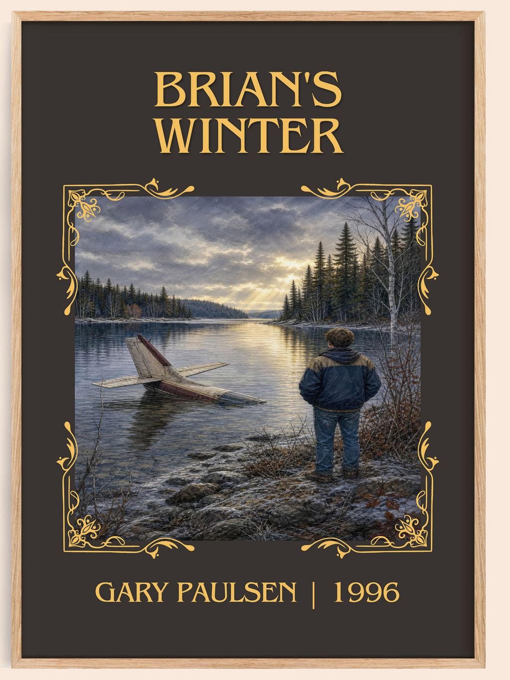 Brian's Winter Classic Book Art Print by Gary Paulsen – book poster