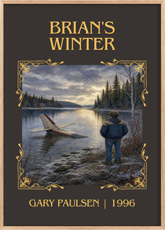 Brian's Winter Classic Book Art Print by Gary Paulsen